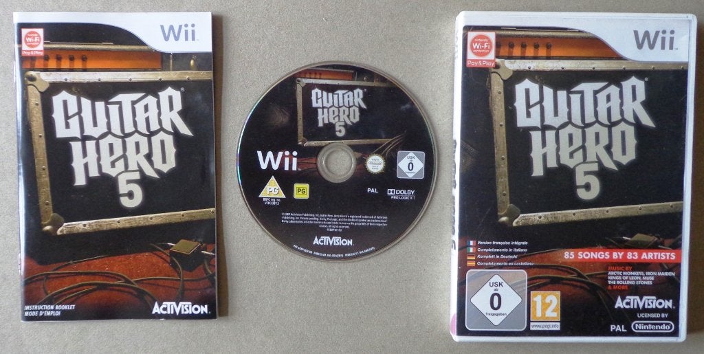 Guitar Hero 5 voor de Nintendo Wii Compleet, Spelcomputers en Games, Muziek, 1 speler, Ophalen of Verzenden, Zo goed als nieuw