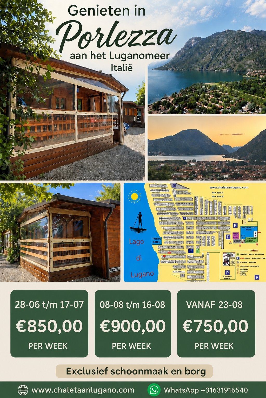 Te huur chalet Porlezza Luganomeer Italie, Drie personen of meer, 3 overnachtingen of meer