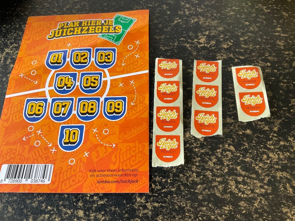 Juichzegels, Verzamelen, Supermarktacties, Jumbo, Ophalen