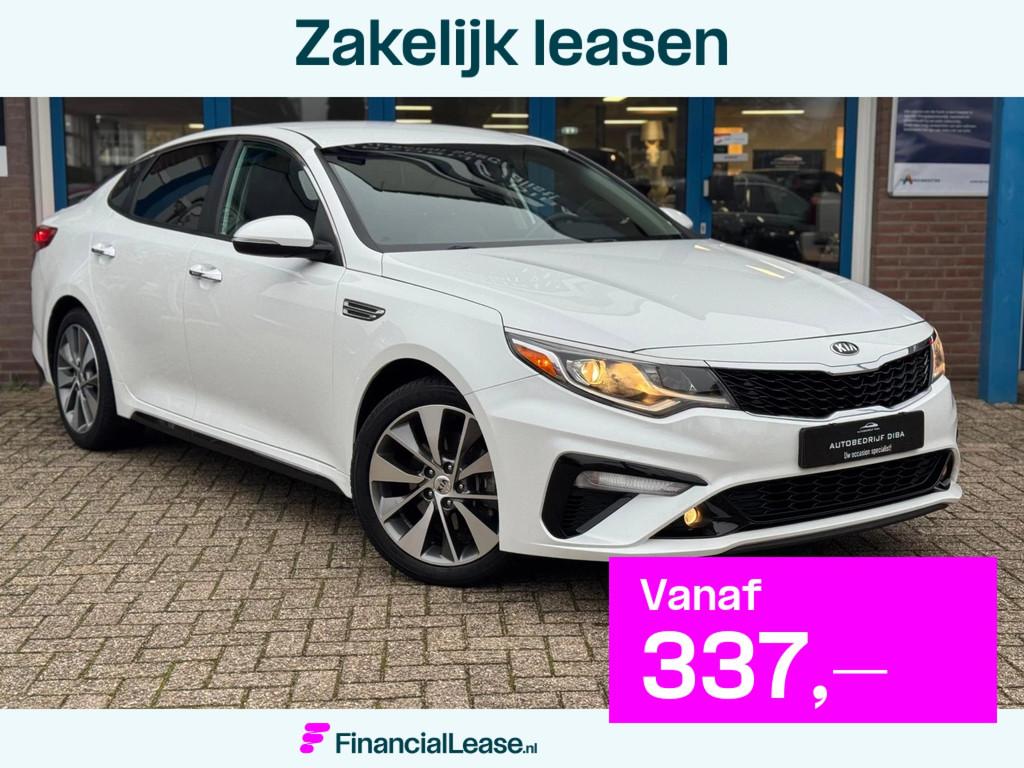 Kia OPTIMA S 2.4 AUT 2019 LEDER CLIMA LM APK NAP!, Gebruikt, 4 cilinders, Optima, Wit