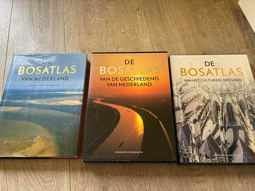 3 bosatlassen, Boeken, Ophalen, 1800 tot 2000, Nederland, Landkaart