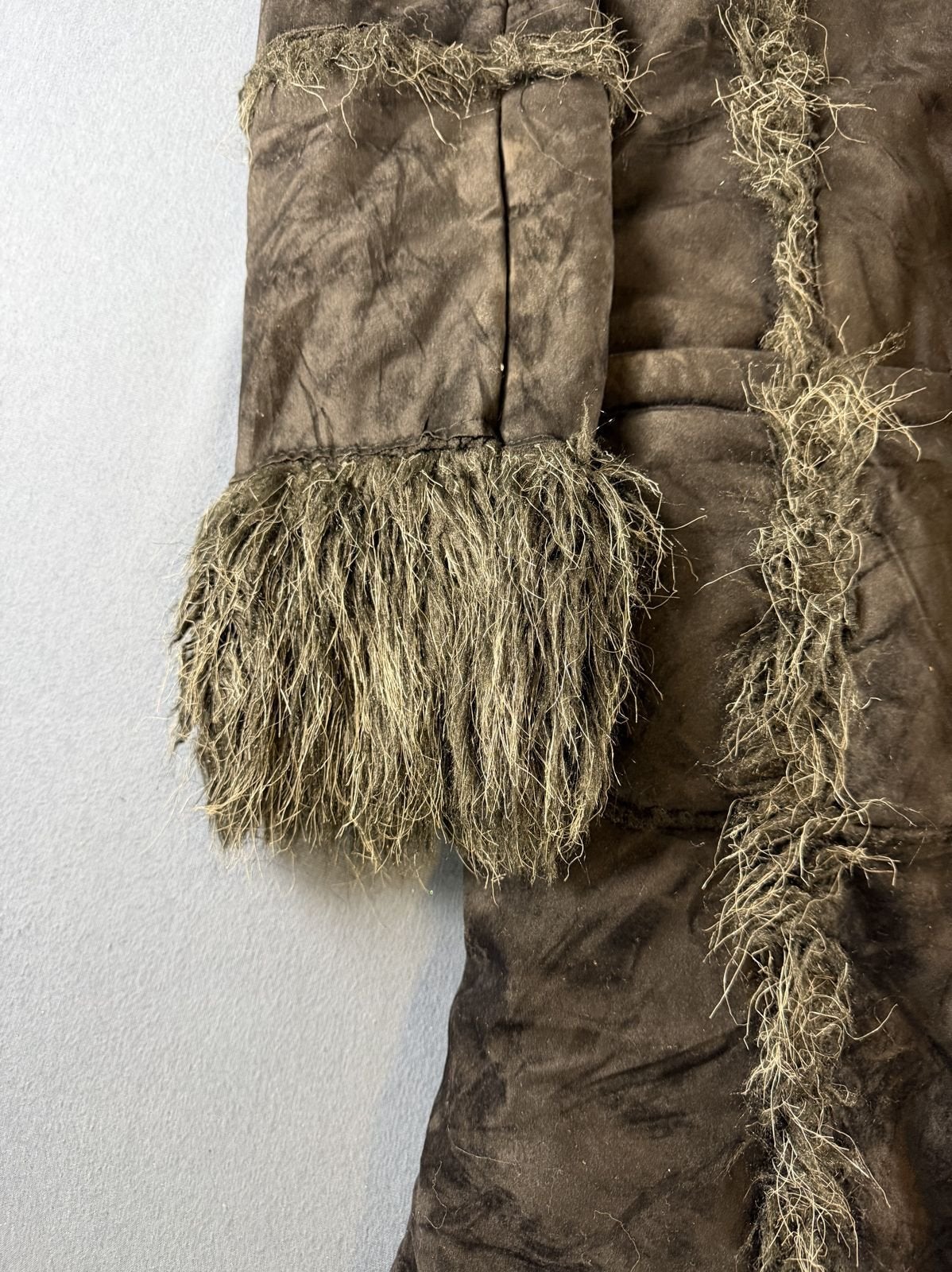 Zwart imitatiebont jas dames, maat L (afghaanse coat /, Bayline Vintage Trading, Verzenden, Zwart, Maat 42/44 (L)
