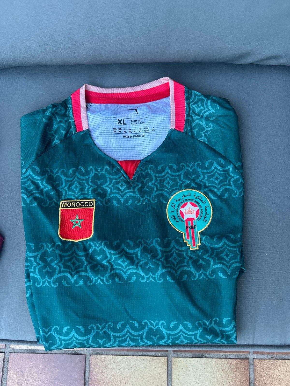 Marokko voetbalshirt - Maat XL - Groen, Ophalen, Maat 56/58 (XL), Zo goed als nieuw, Voetbal