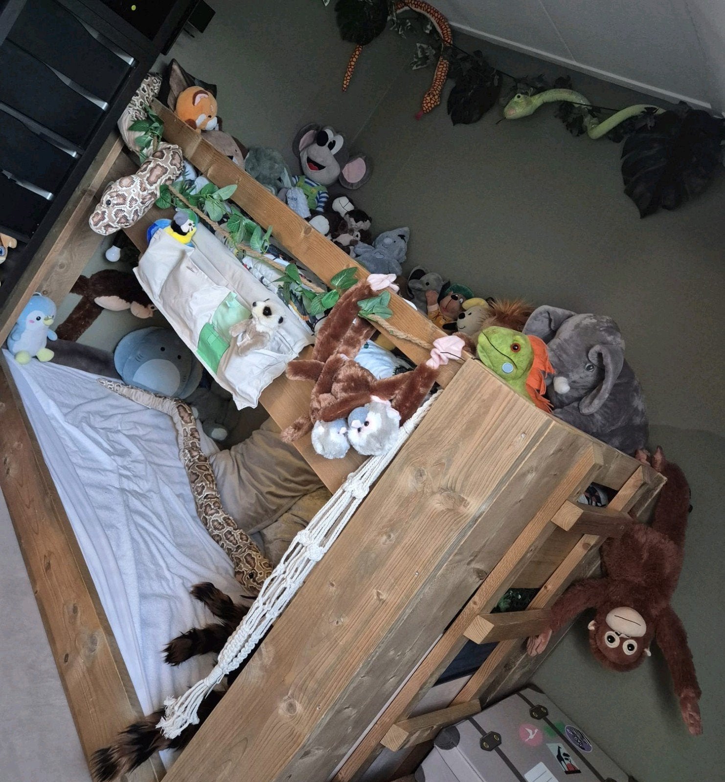 Saartje Prum Halfhoogslaper of Stapelbed, Ophalen, Gebruikt, 90 cm, Tweepersoons