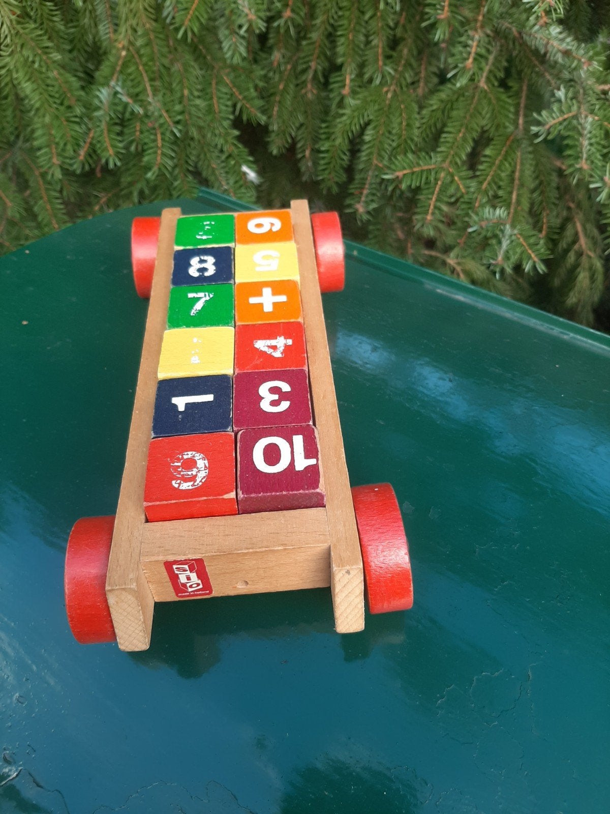 Sio wagen met 12 blokjes, Ophalen of Verzenden