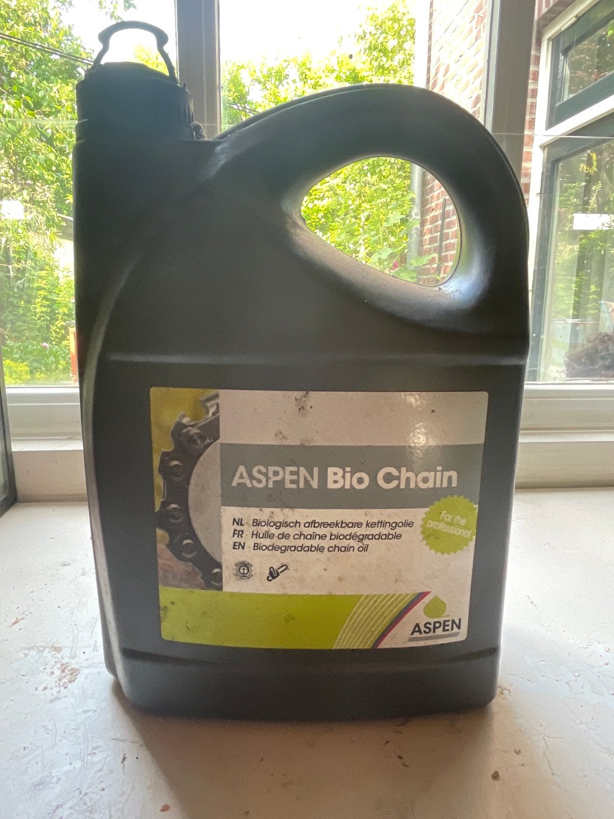 Aspen Bio Chain Kettingolie 5L - Biologisch Afbreekbaar, Ophalen, Gebruikt