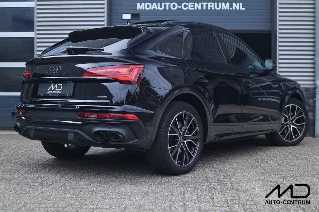 Audi Q5 Sportback 50 TFSI e S-Line SQ5 Look| Pano| Luchtveri, Auto's, Audi, Automaat, 14 kWh, Gebruikt, Zwart