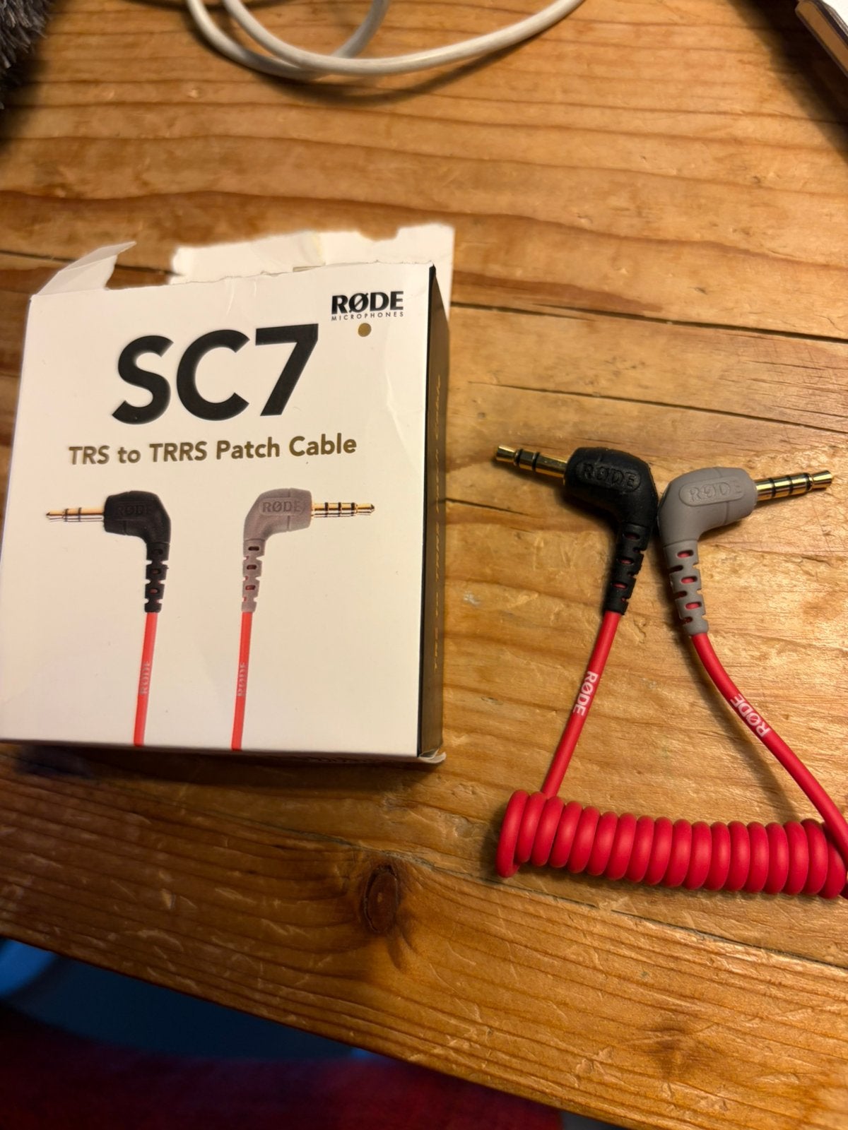 Røde trs to trrs patch cable, Ophalen of Verzenden, Nieuw