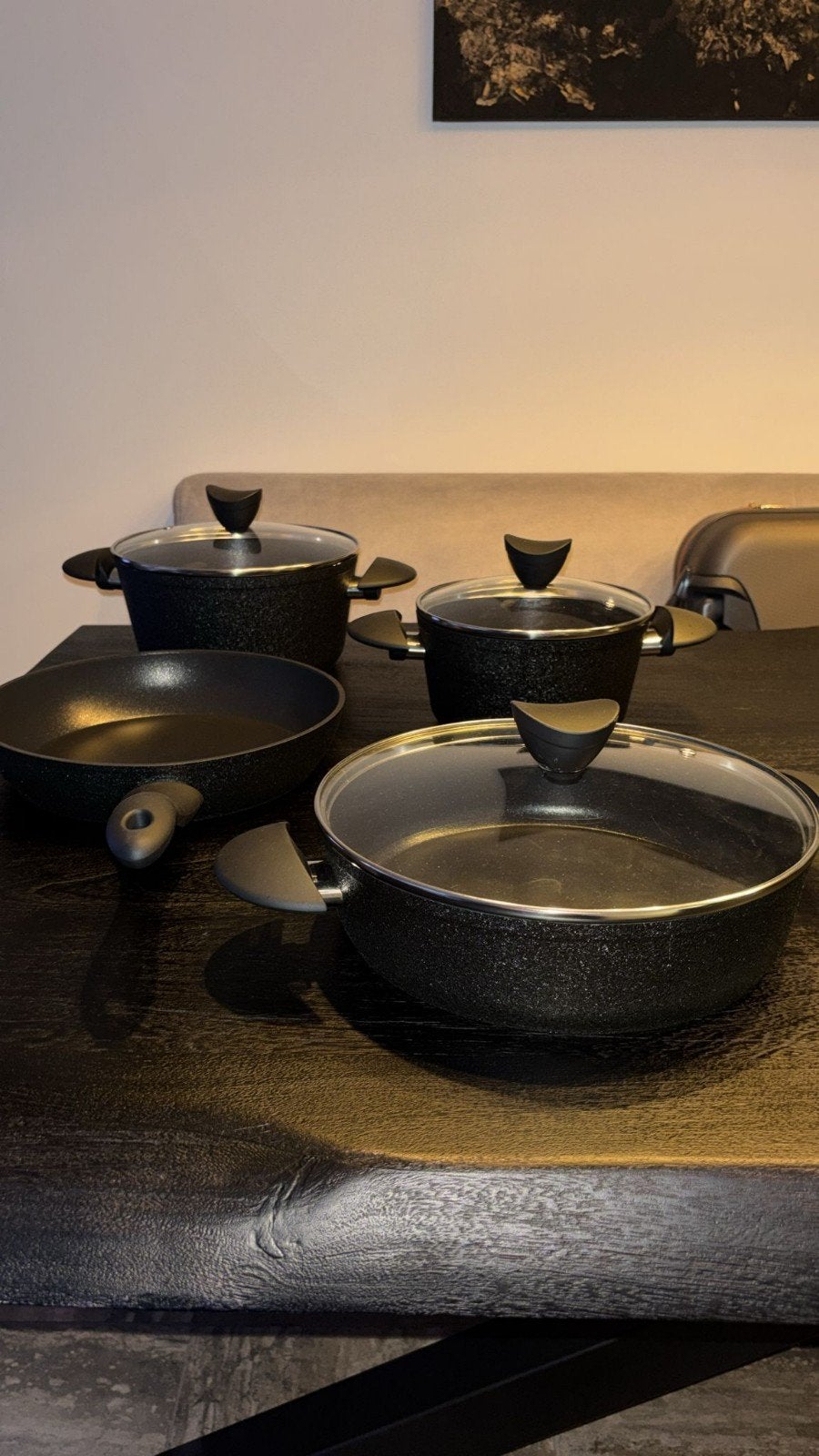 Nieuwe pannenset, Huis en Inrichting, Keuken | Potten en Pannen, Nieuw, Pannenset, Ophalen of Verzenden, Rvs