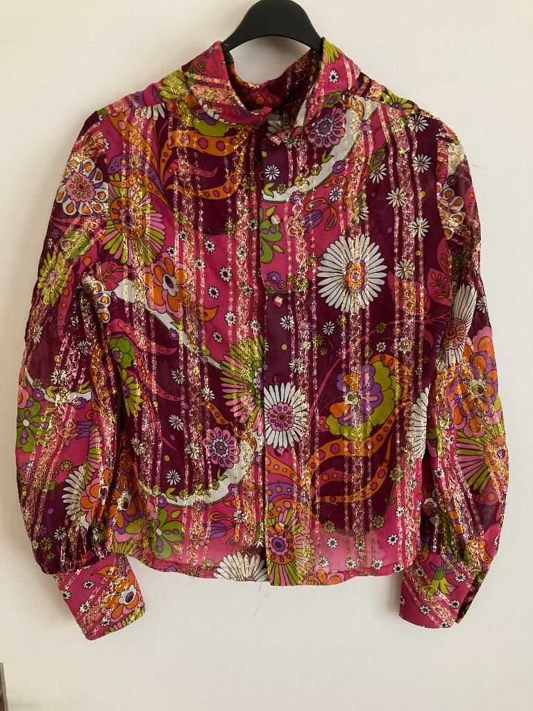 ARNEL blouse print met lurex maat 42, Kleding | Dames, Blouses en Tunieken, Overige kleuren, Maat 42/44 (L), Ophalen of Verzenden