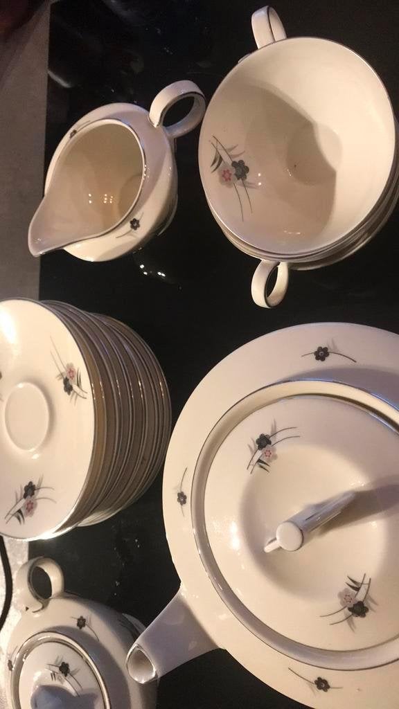 Mooi antiek thee servies compleet., Ophalen of Verzenden