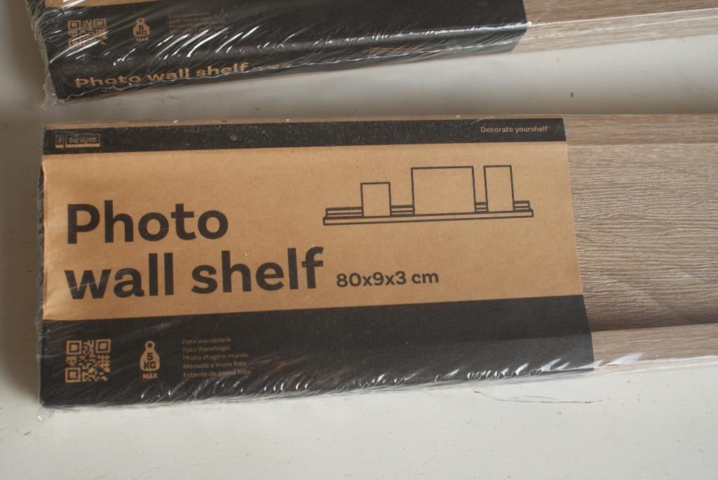 fotoplanken van 80 cm. kleur eiken; 2 st., Ophalen, Nieuw