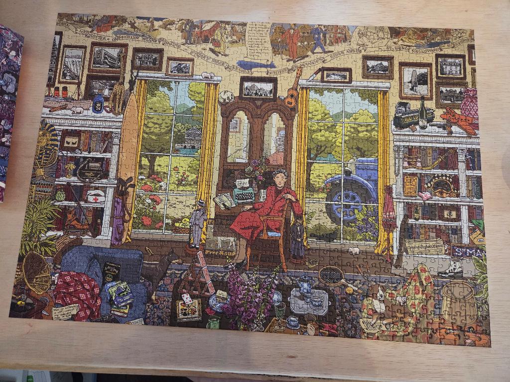 Laurence King De wereld van Agatha Christie, Ophalen of Verzenden, 500 t/m 1500 stukjes, Gebruikt, Legpuzzel