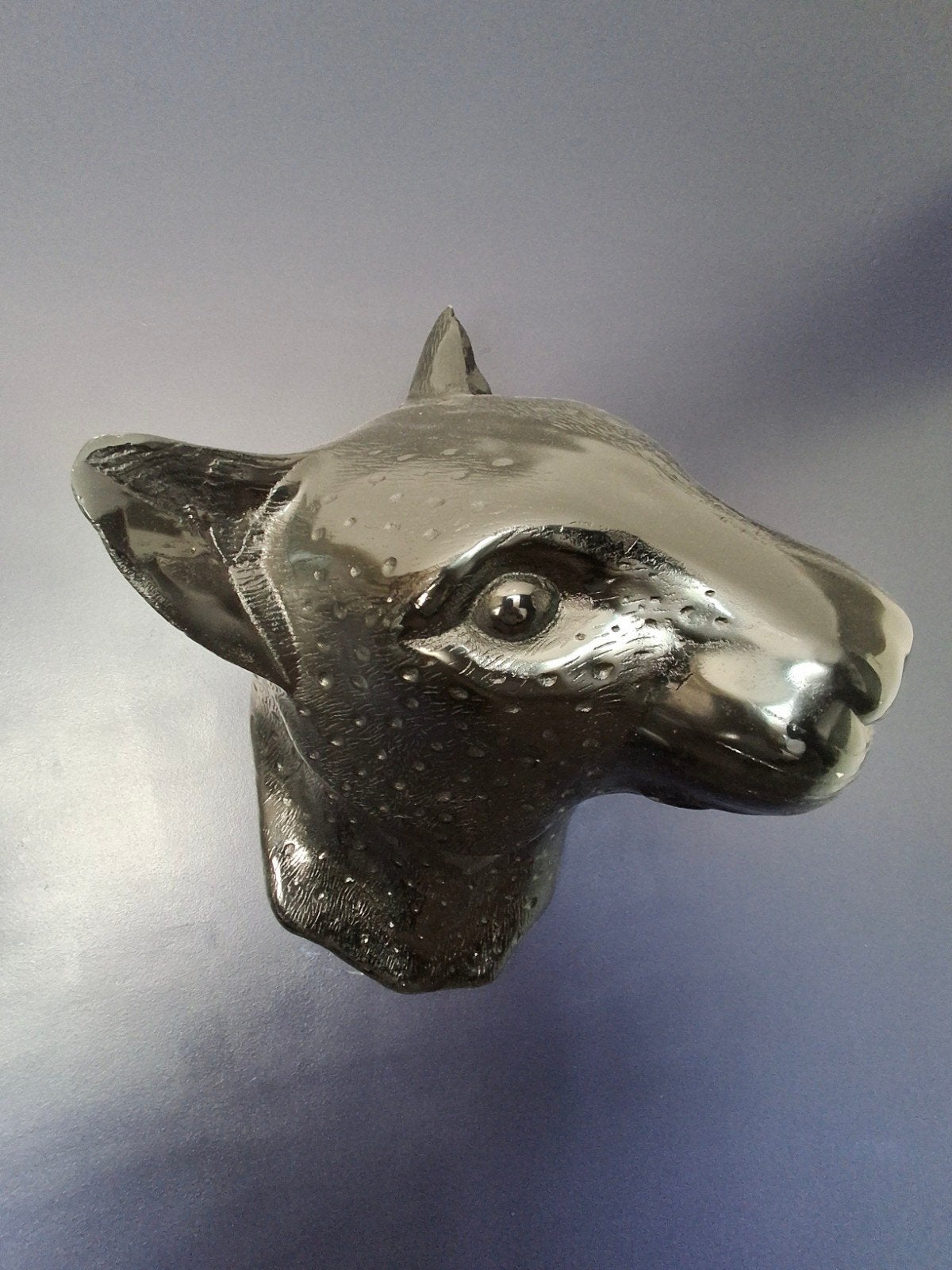 Metalen zwarte Panter Hoofd Wanddecoratie, Antiek en Kunst, Ophalen, Kunststof, Wanddecoratie, Modern