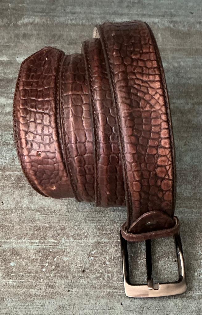 Rehab. Leren riem. 105 cm., Bruin, Echt leder, Zo goed als nieuw, Rehab