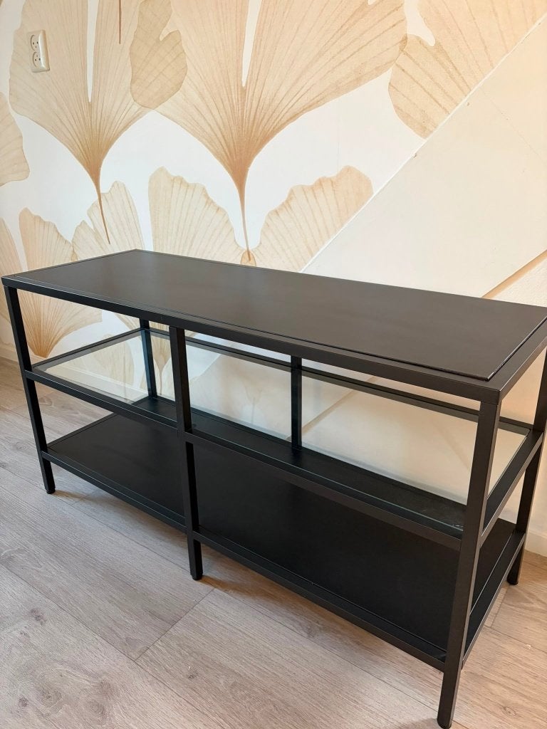 Tv meubel, Ophalen, 100 tot 150 cm, Zo goed als nieuw, Modern