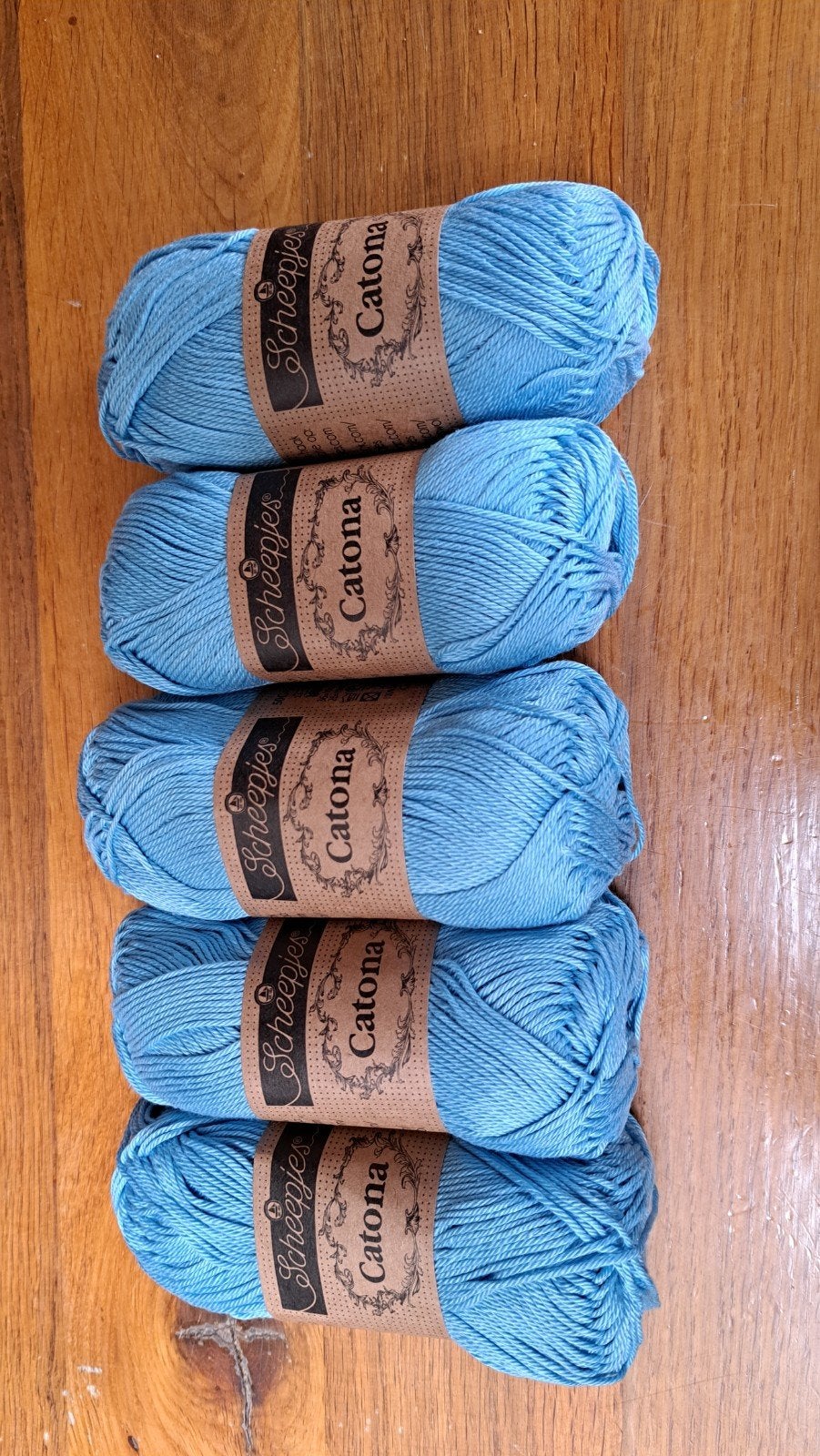 5 bollen Scheepjes Catona 50g - Kleur 510, Breien of Haken, Nieuw, Ophalen of Verzenden, E