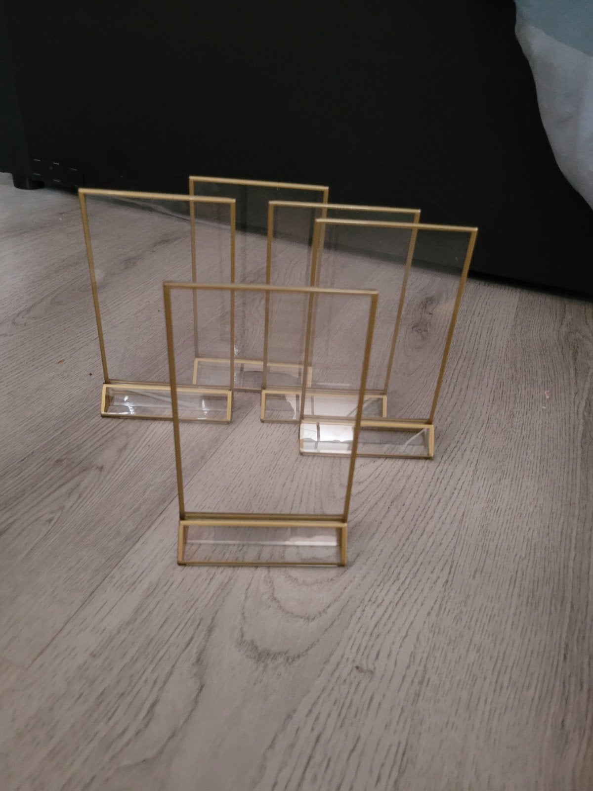 Doorzichtige trouw tafelstandaard - set van 5, Meerkleurig, Kunststof, Ophalen of Verzenden, Zo goed als nieuw