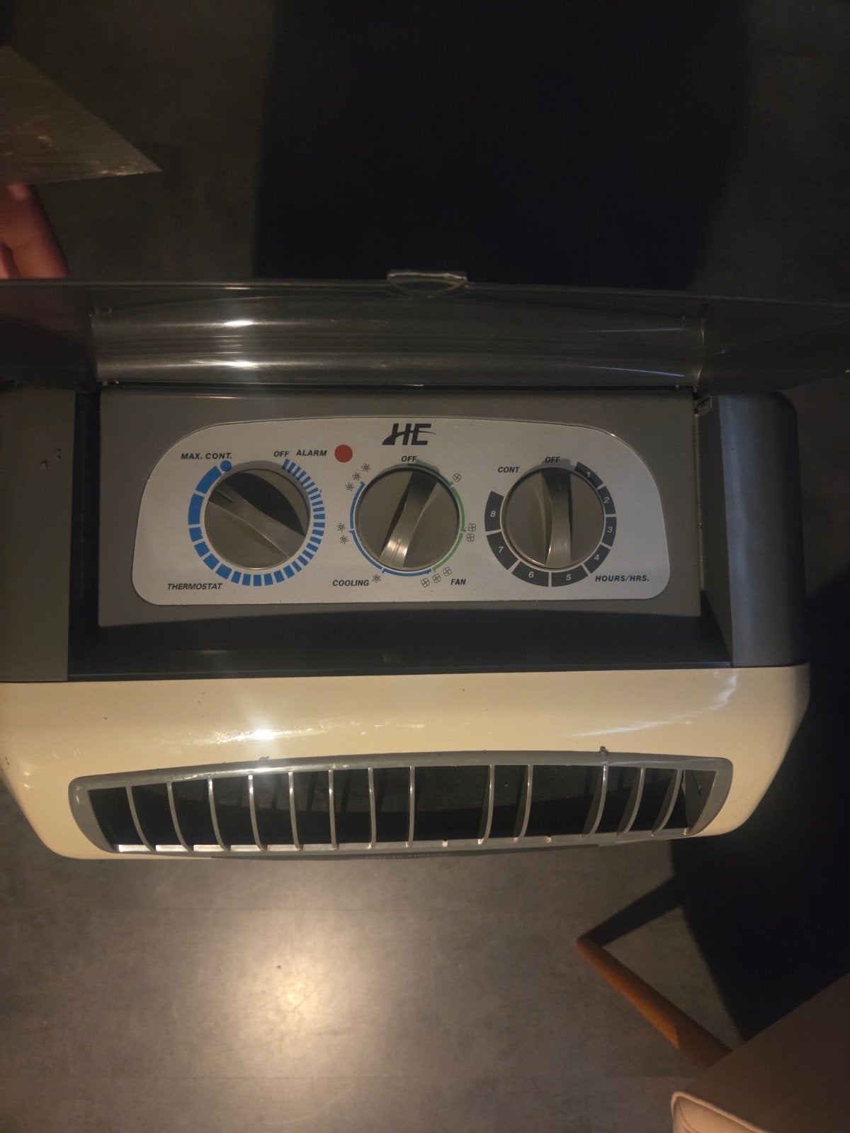 mobiele airco HE  lange airflow freezz 9500m, Ophalen, Gebruikt, Minder dan 60 m³, Timer