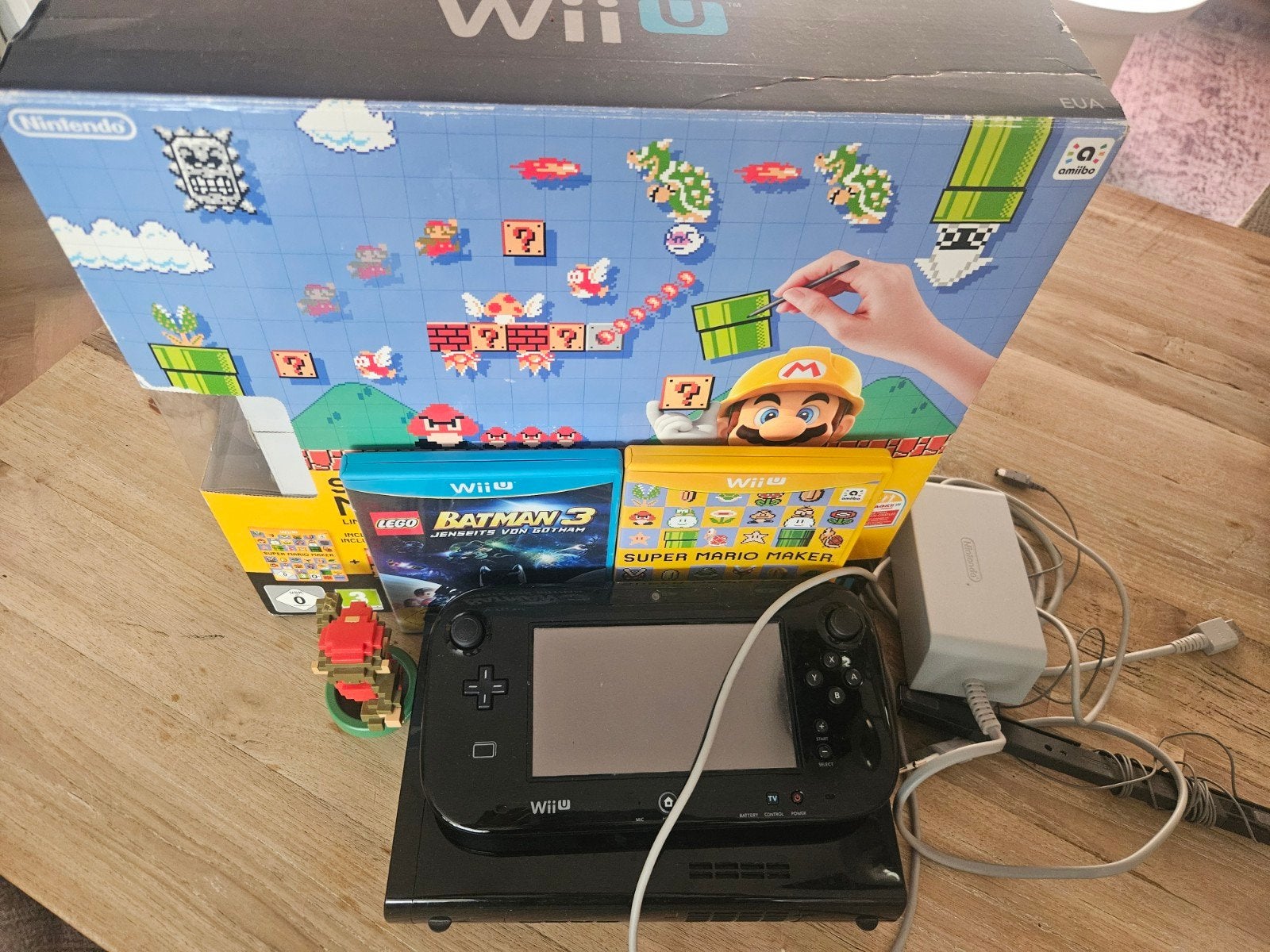 Wii U Super Mario Maker, Spelcomputers en Games, Ophalen of Verzenden, Gebruikt, Met 1 controller, Met games
