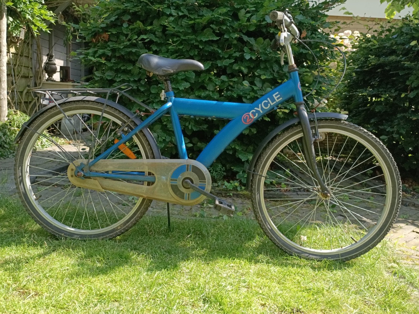 Blauwe 2Cycle fiets, gebruikt, met versnellingen, Fietsen en Brommers, Fietsen | Jongens, Ophalen, Gebruikt, 24 inch, Versnellingen