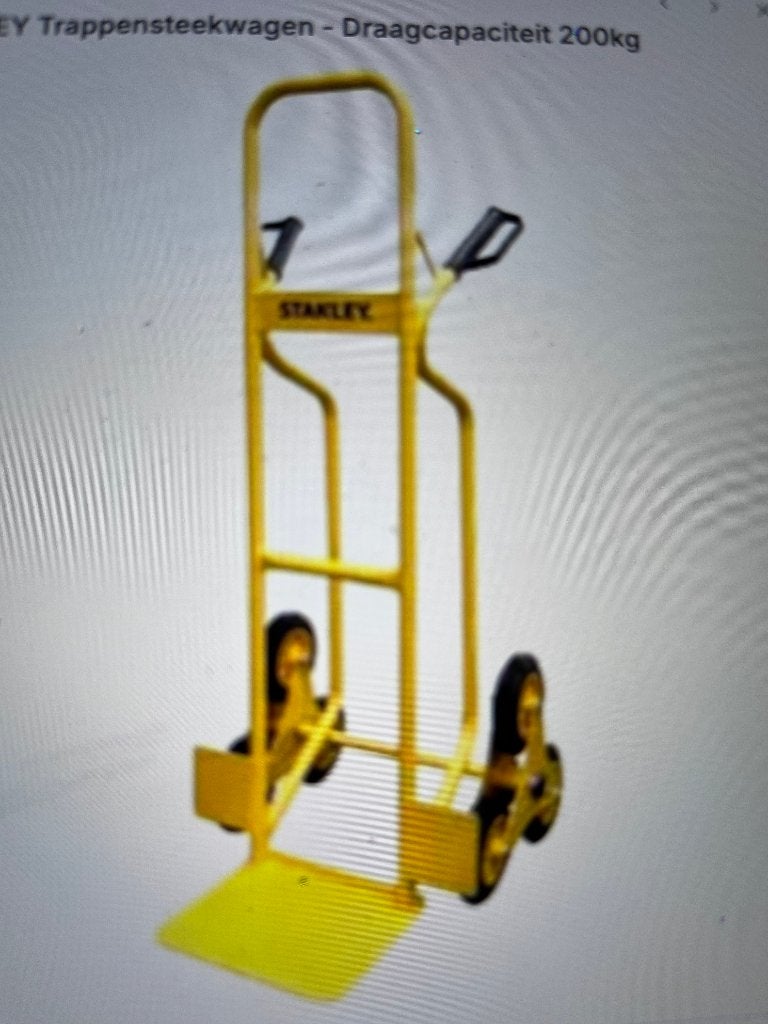 Trap steekwagen Stanley tot 200 kg, 100 liter of meer, Ophalen, Zo goed als nieuw, Steekwagen
