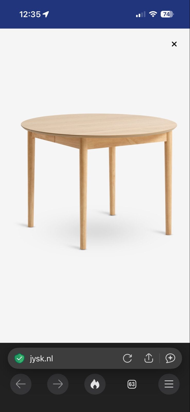 Foto 6 van Uitschuifbare eettafel JYSK MARSTRAND naturel eikenfineer