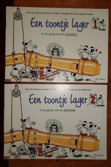 lesboeken altblokfluit-Toontje lager deel 1+ 2-alt blokfluit, Gebruikt, Klassiek, Artiest of Componist, Overige instrumenten