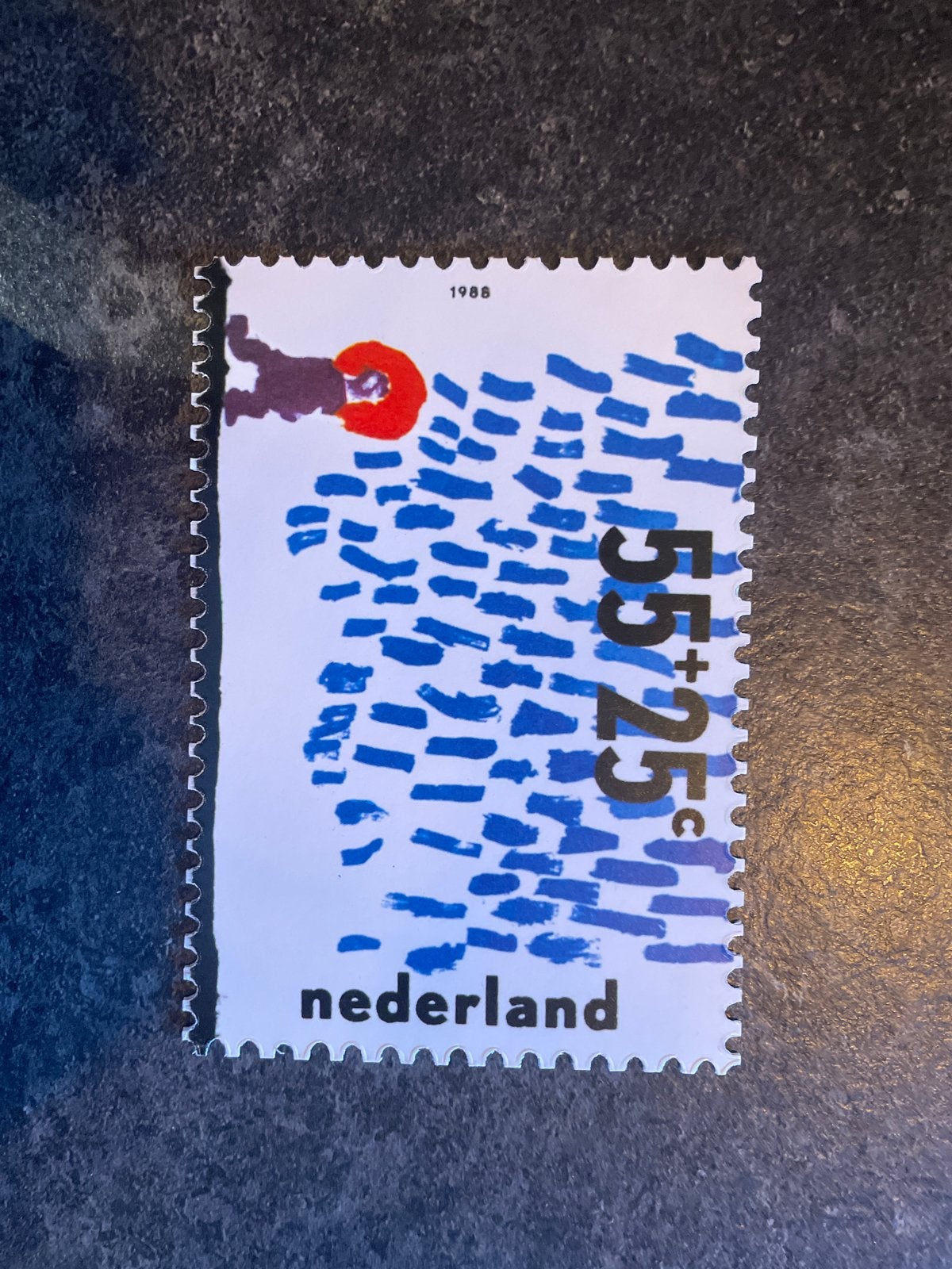 Nederlandse postzegel 1988 - 55+25c, Ophalen of Verzenden, Na 1940, Postfris