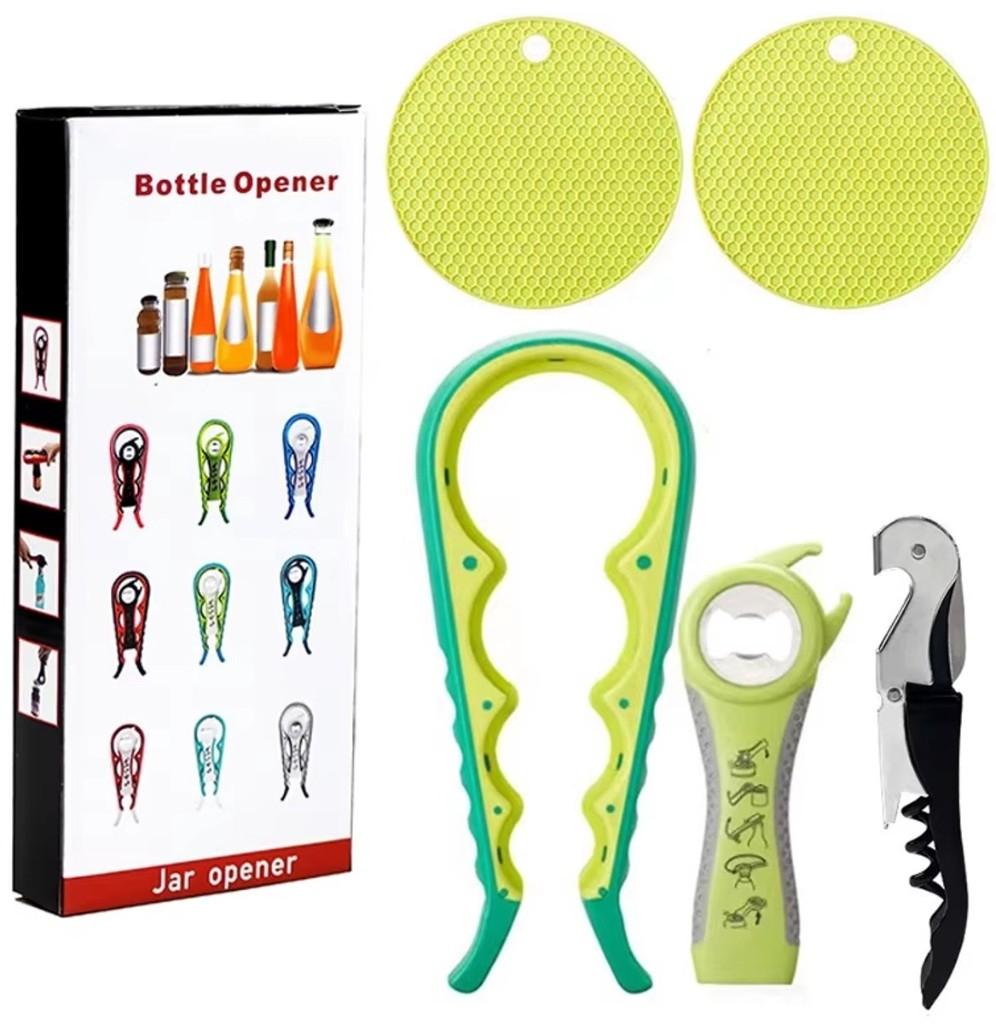 Multifunctionele Blikopener Antislip Potopener & Wijndeksel, Nieuw, Ophalen of Verzenden, Overige merken, Rubber/elastomeren