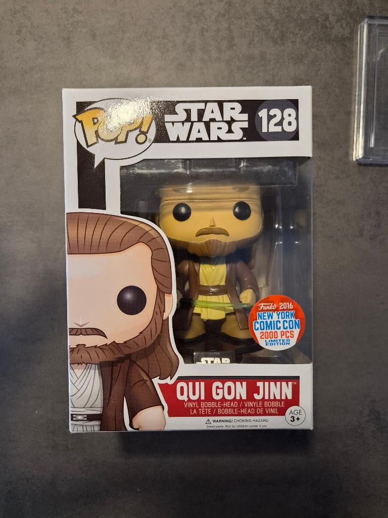 Star wars Qui gon jinn 2016 New york comic con funko, Ophalen of Verzenden, Nieuw, Actiefiguurtje