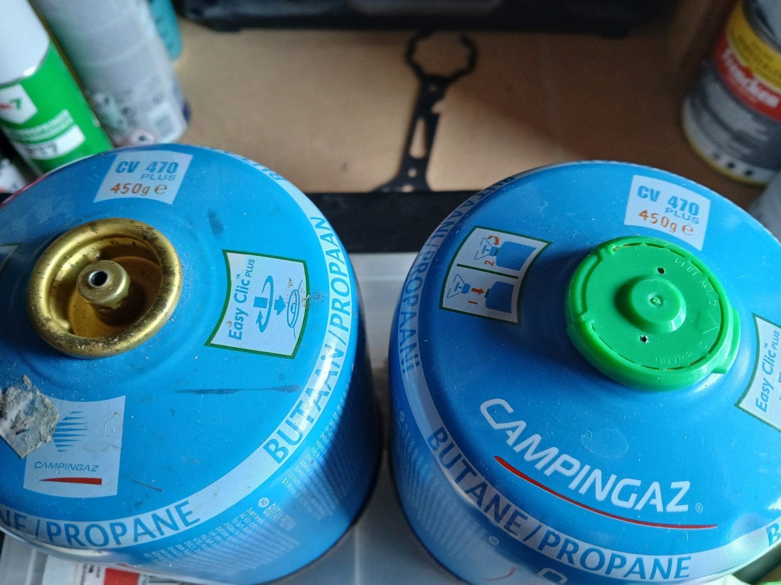 Campingaz gasflesjes CV 470 Plus (2 stuks), Ophalen, Gebruikt
