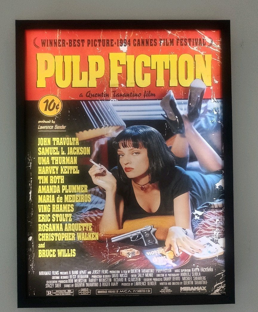Pulp Fiction - Filmposter Lightbox, Verzamelen, Verzenden, Poster