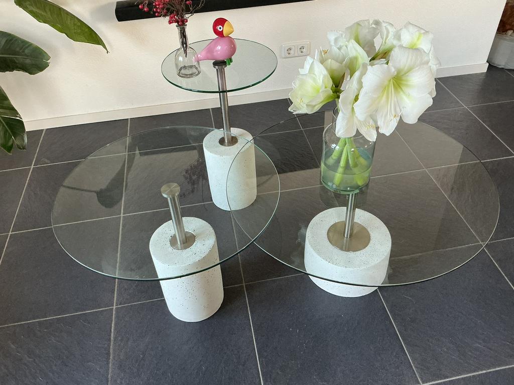 Prachtige set van 3 design salontafeltjes, Huis en Inrichting, Tafels | Salontafels, Ophalen, 50 tot 100 cm, Design, 50 tot 100 cm