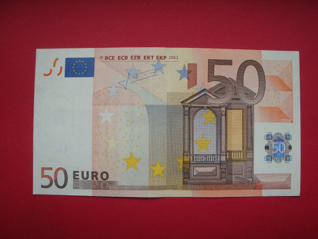 Kavel bankbiljet Spanje Trichet 50 Euro 2002., Postzegels en Munten, Ophalen of Verzenden, Spanje, 50 euro, Los biljet