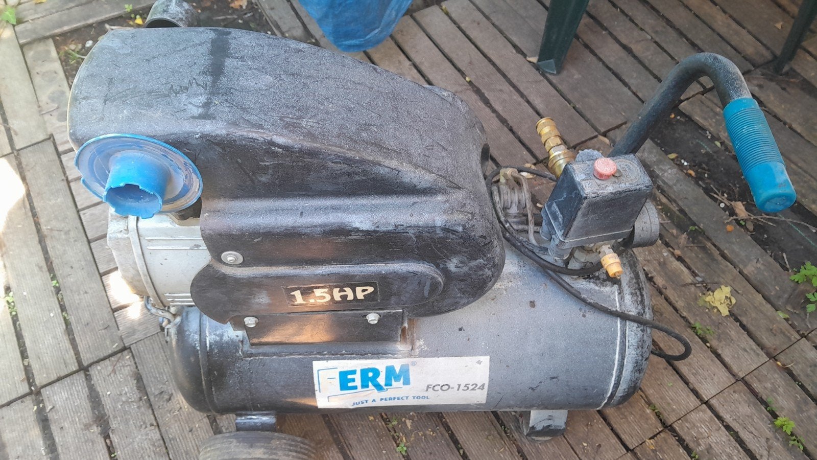 compressor ferm crm1025, Minder dan 25 liter, Ophalen, Gebruikt, Minder dan 200 liter/min
