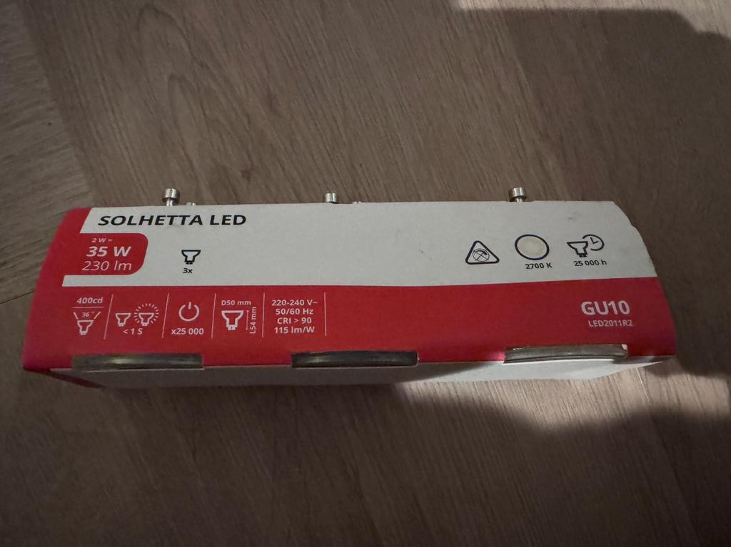SOLHETTA LED GU10 spots 3 stuks, 30 tot 60 watt, Led-lamp, Nieuw, Ophalen of Verzenden