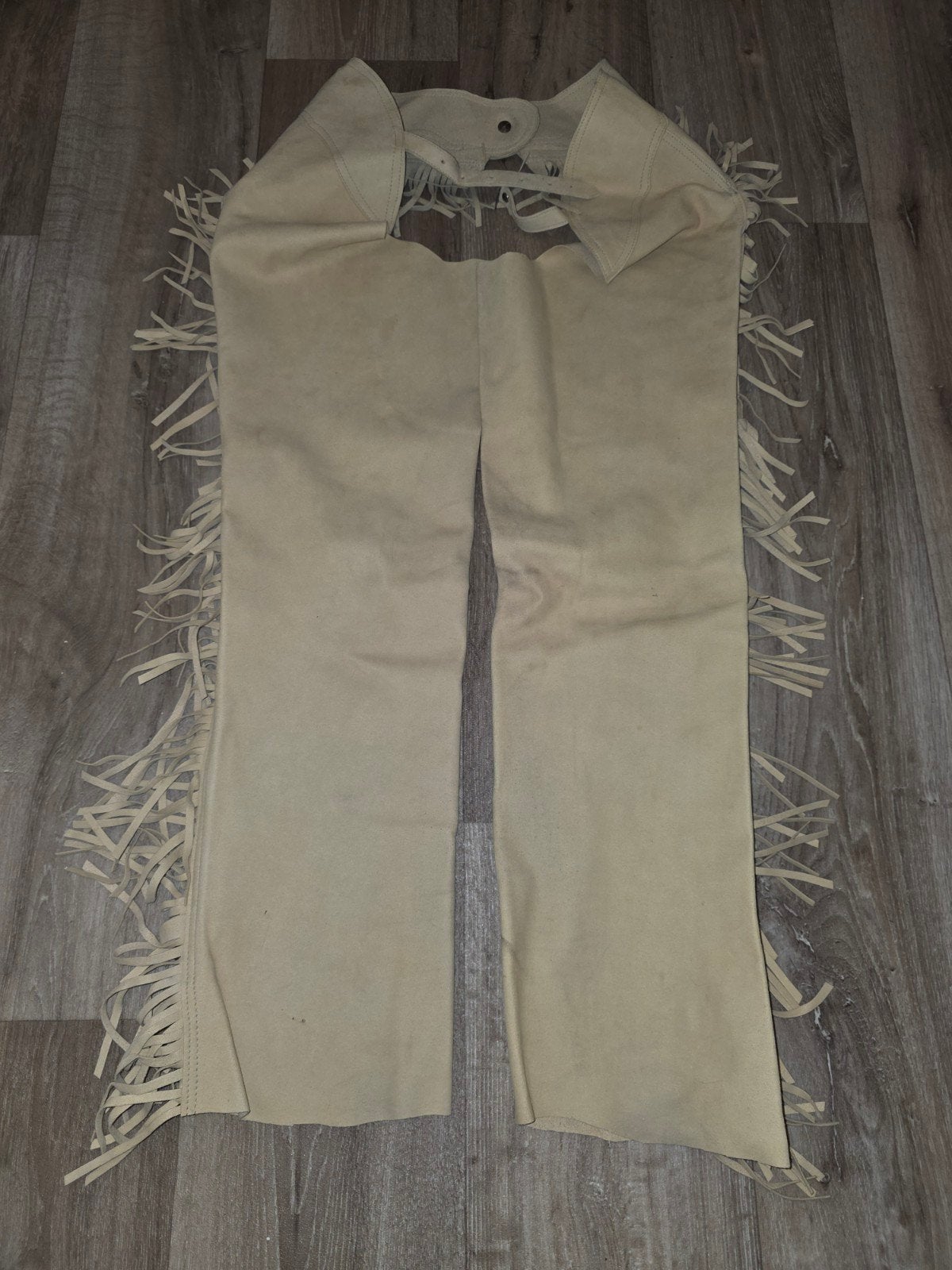 Western chaps beige creme S, Kleding | Dames, Ophalen of Verzenden, Zo goed als nieuw, Beige, Lang