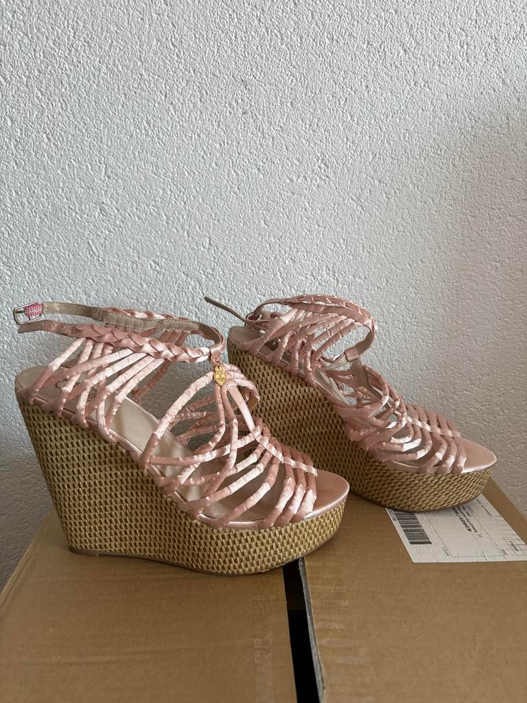 Leuke sleehak maat 42 - Slechts 1x gedragen, Ophalen, Zo goed als nieuw, Roze, Sandalen of Muiltjes