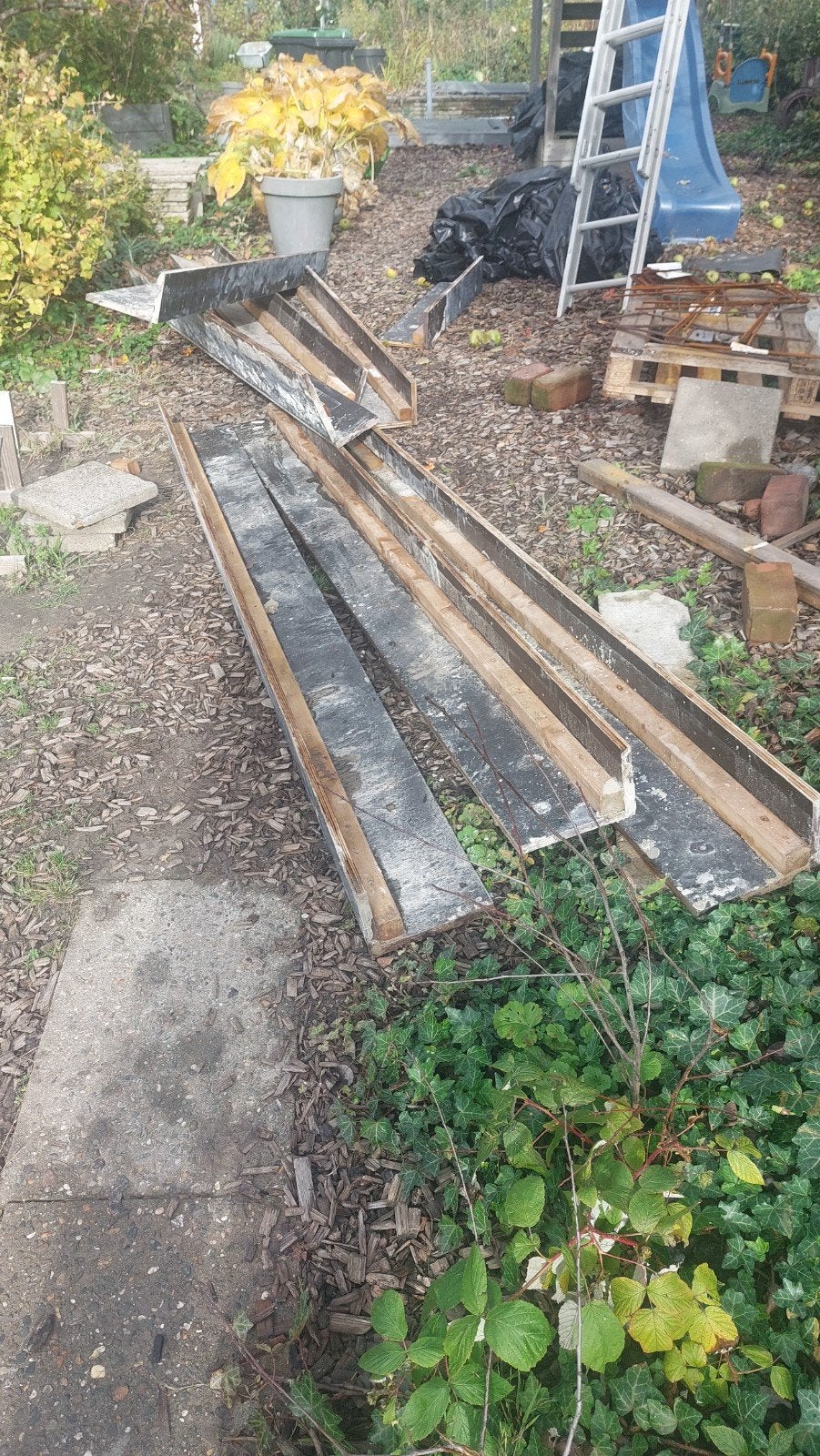Betonplex populieren stroken voor fundering 8x4m, Ophalen, Gebruikt, Minder dan 25 mm, 200 tot 250 cm