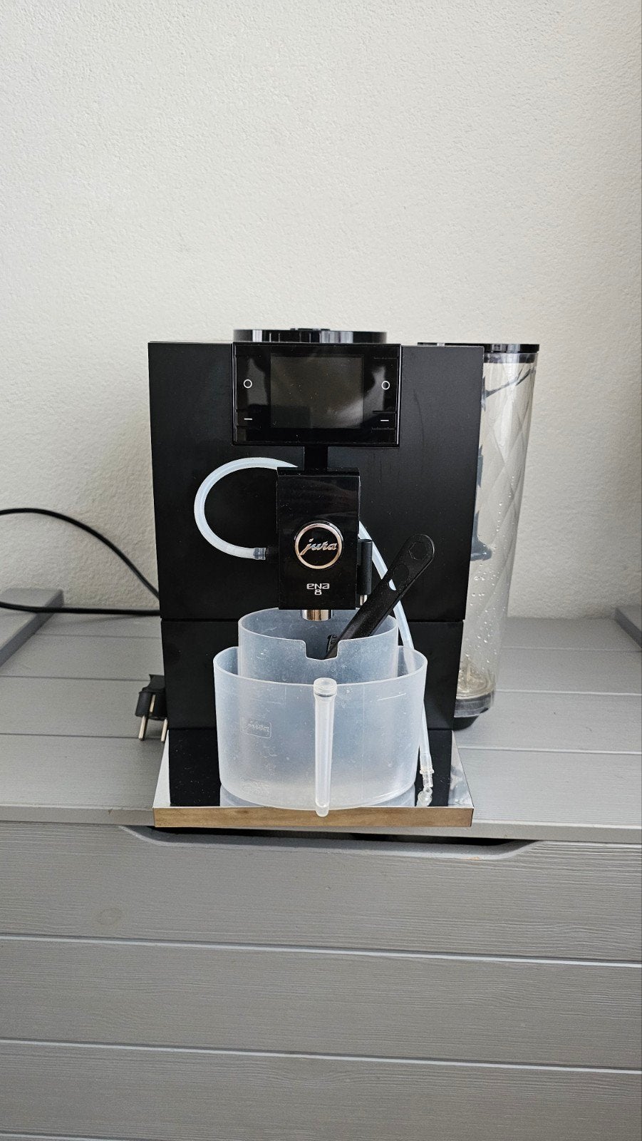 Nette Jura ENA 8 EB - ALL BLACK - gereviseerd, Ophalen, Gemalen koffie, 4 tot 10 kopjes, Afneembaar waterreservoir