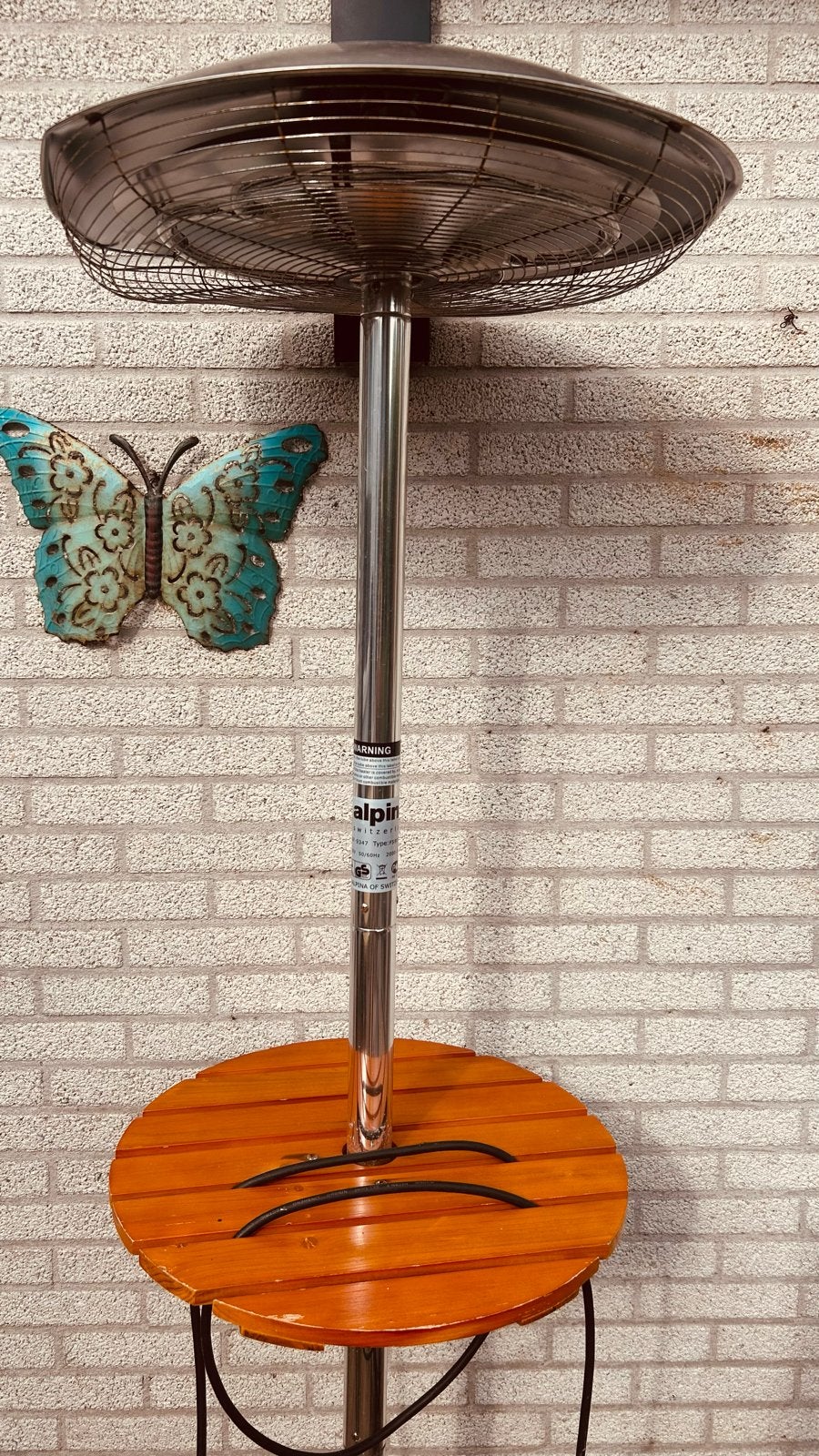 Alpina Terrasverwarmer met Tafel - Elektrisch, Ophalen, Gebruikt, Elektrisch, Vloer