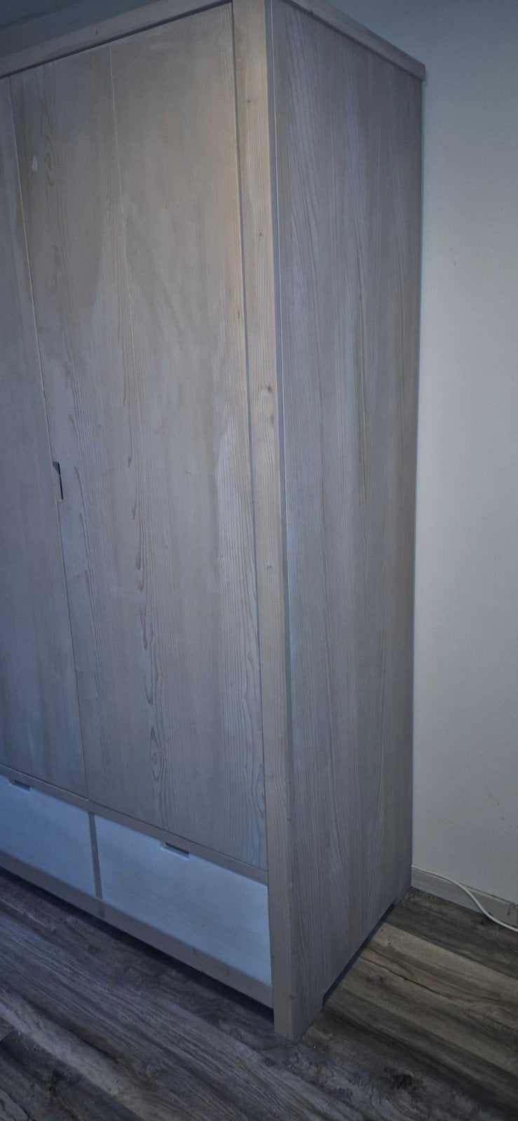 Bopita Basic Wood 3-deurs kledingkast White Wash, Ophalen, Gebruikt, 200 cm of meer, 150 tot 200 cm