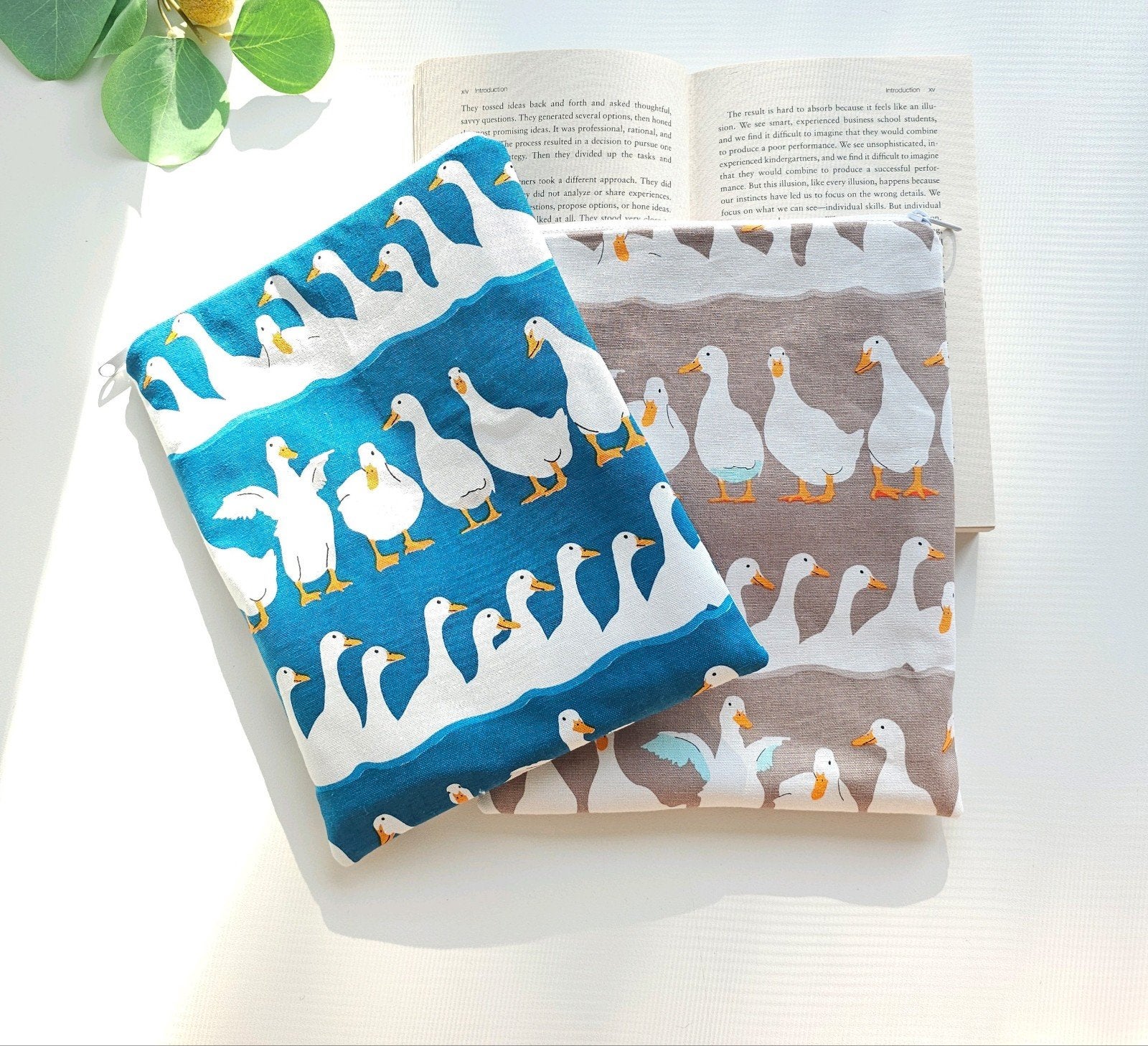 Handmade Book Pouch, Book Case, Book Sleeve, Boekenhoes, Verzenden, Nieuw
