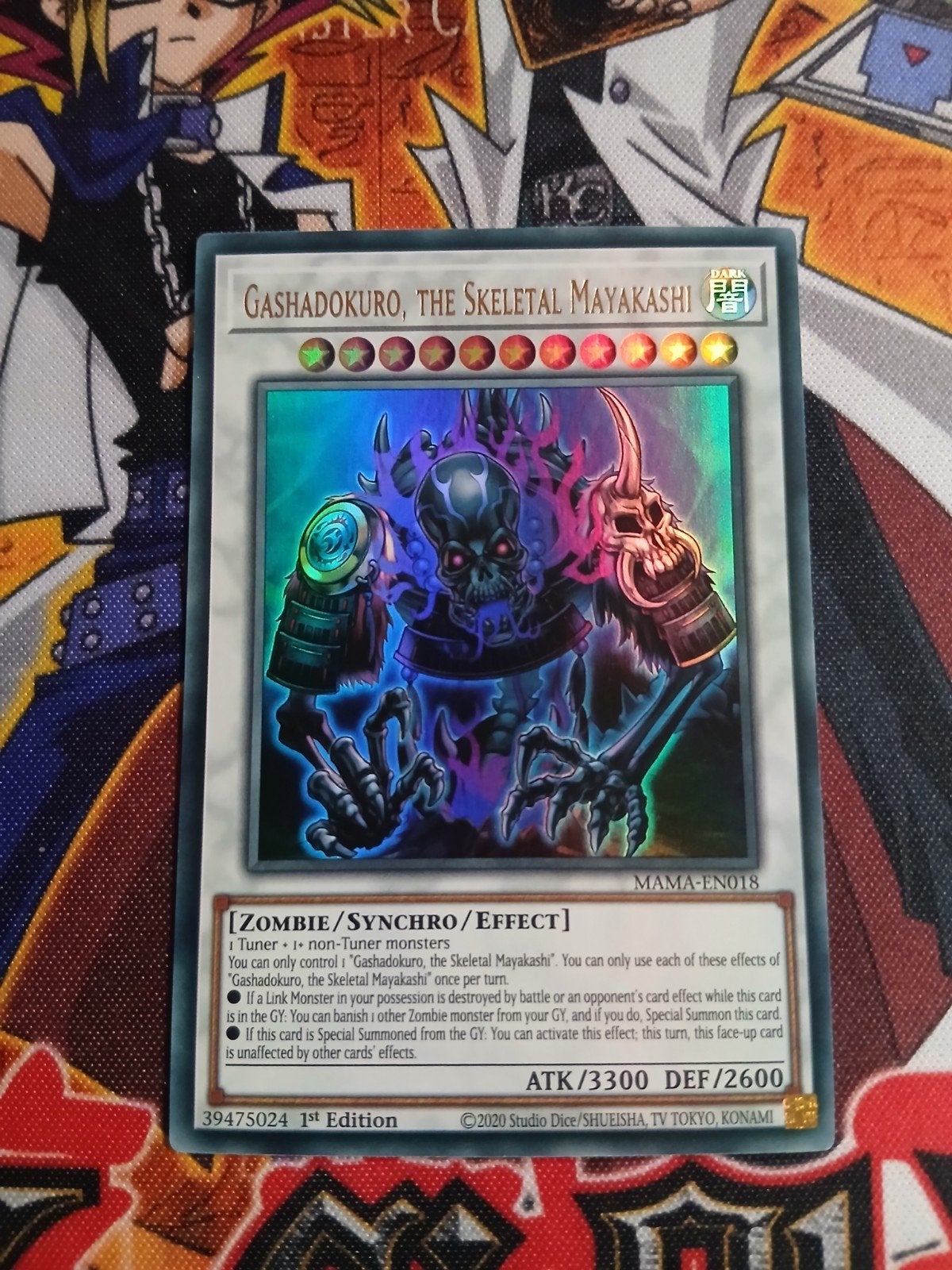 Gashadokuro, the Skeletal Mayakashi - Ultra Rare MAMA - YGO, Ophalen of Verzenden, Zo goed als nieuw, Foil