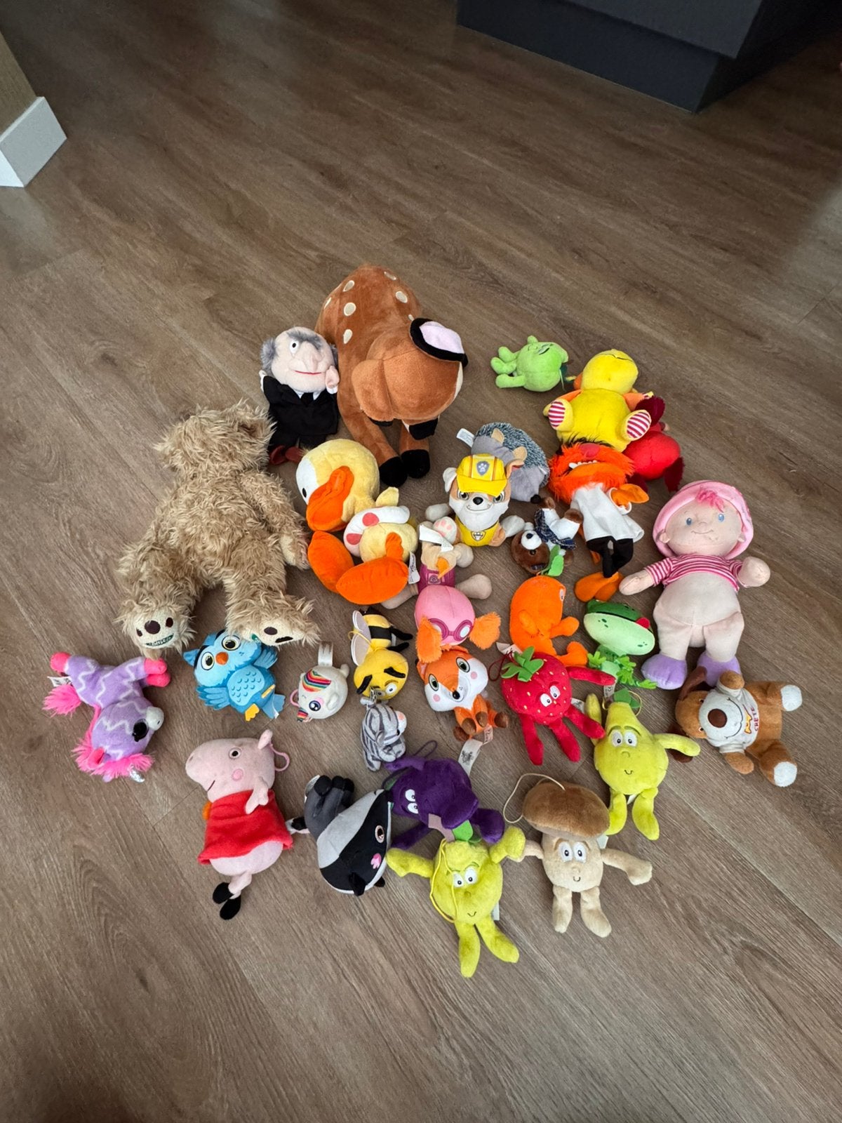Grote partij diverse knuffels - veel verschillende figuren, Ophalen, Gebruikt, Overige merken, Beer
