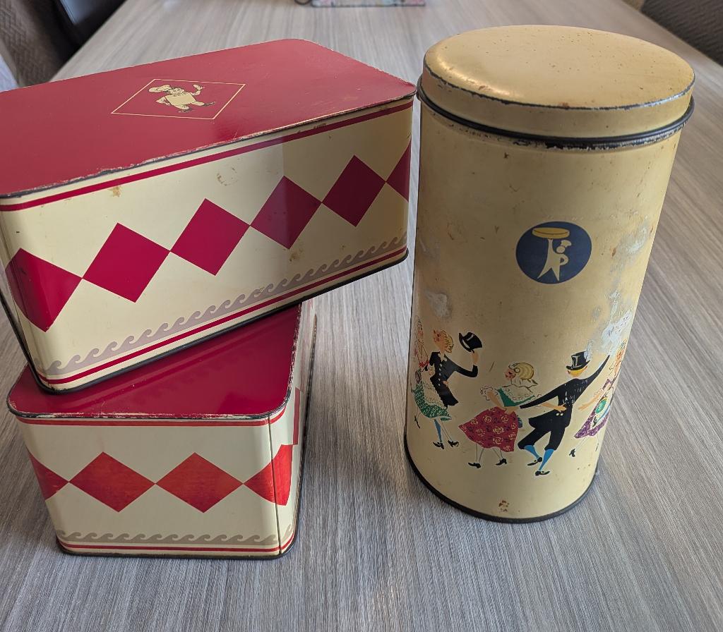 Vintage blikken van Bolletje & Turkstra, Ophalen, Huis en Inrichting