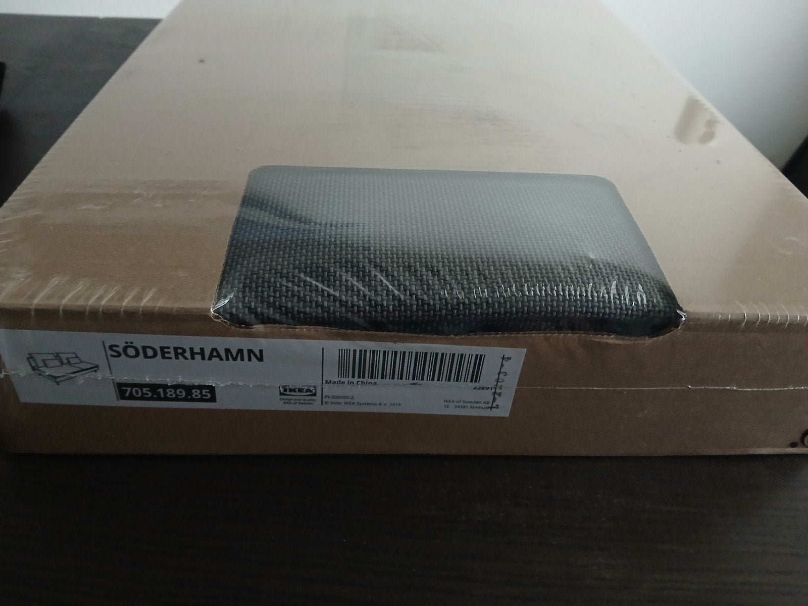 Ikea SÖDERHAMN Hoes voor 3-zitselement, Fridtuna donkergrijs, Ophalen of Verzenden, Kussen, Grijs, Nieuw