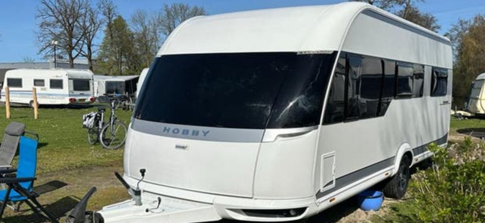 Hobby premium 560 CFE 2021, Caravans en Kamperen, Caravans, Vast bed, Rondzit, Hobby, Kachel