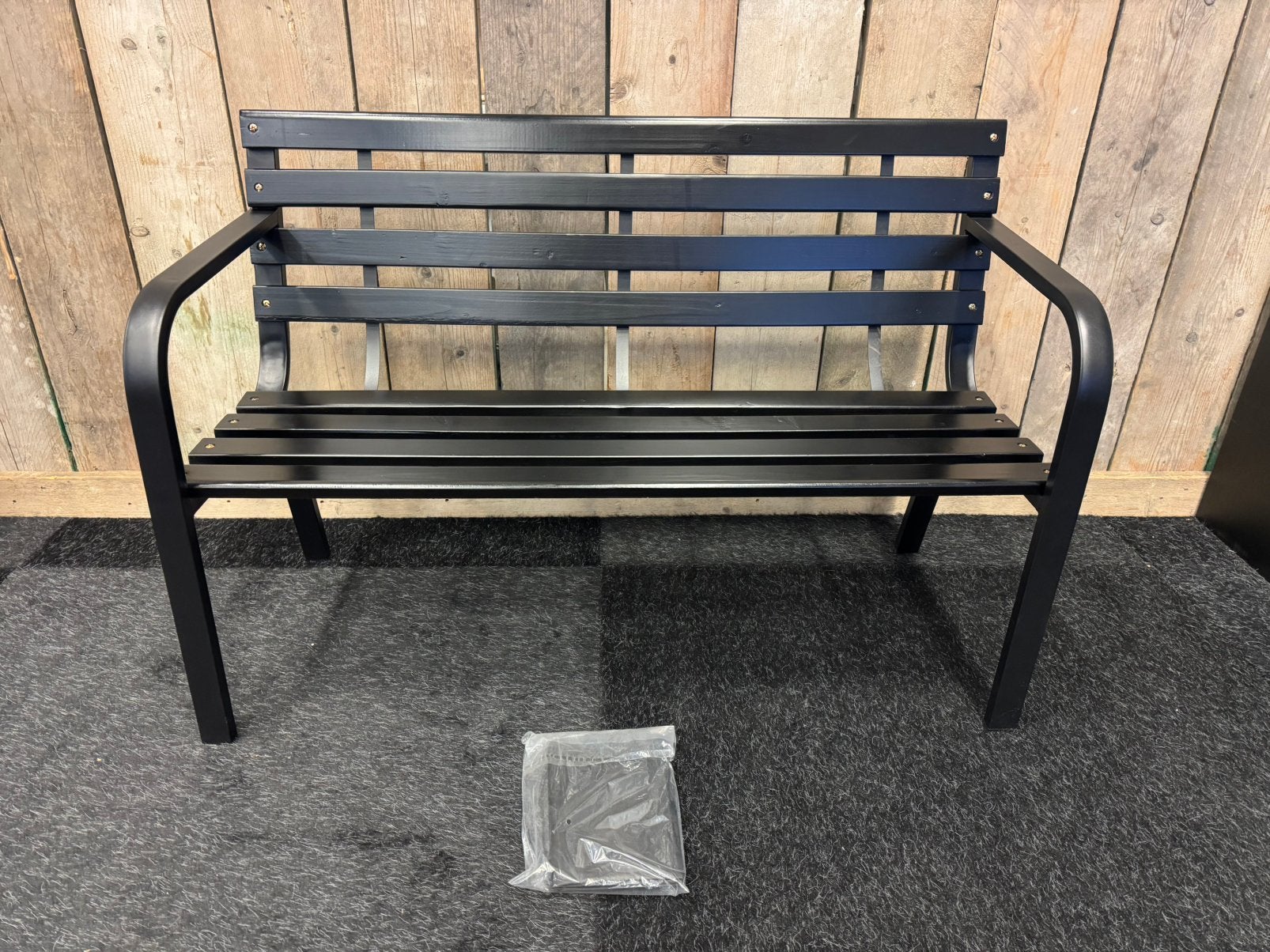 Tuinbank zwart, Tuin en Terras, Ophalen, Zo goed als nieuw